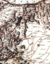 Antica mappa della Valle del Fortore